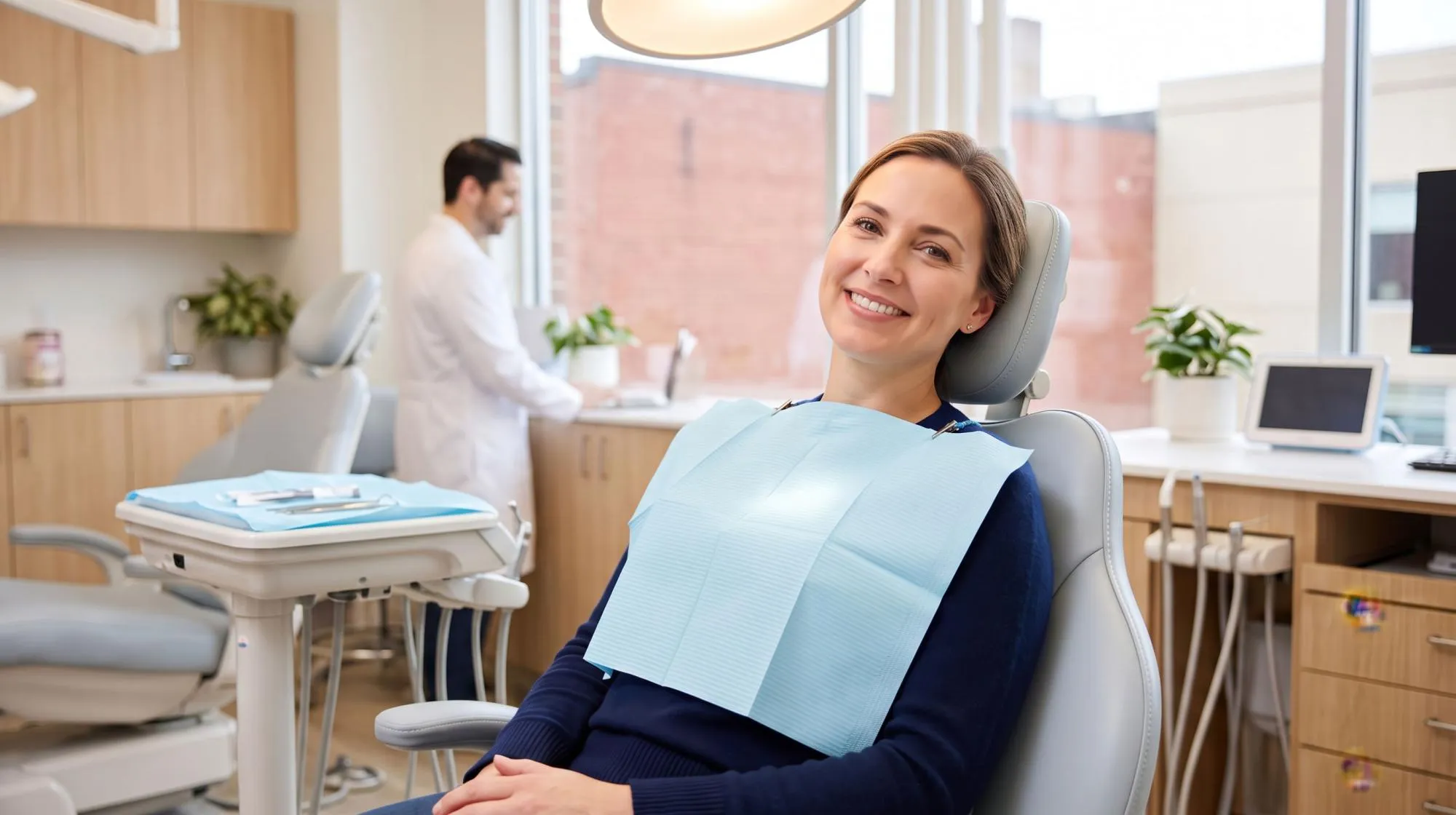 A welcoming dental practitioner consulting with a new patient at AltaVia Dental